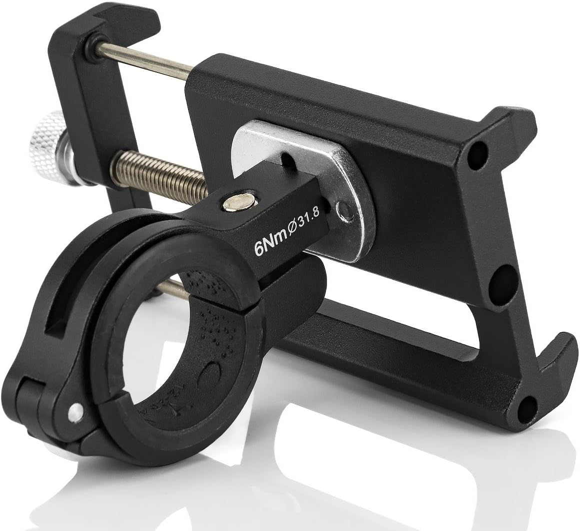 Fahrrad Handyhalterung Aluminium Motorrad Scooter Fahrrad E-Bike Universal Handy Halterung Schnellspanner Lenker Für Handy Halter Drehbar Für 4,7-7,2 Zoll Smartphone, Navi