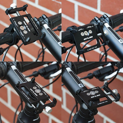 Fahrrad Handyhalterung Aluminium Motorrad Scooter Fahrrad E-Bike Universal Handy Halterung Schnellspanner Lenker Für Handy Halter Drehbar Für 4,7-7,2 Zoll Smartphone, Navi