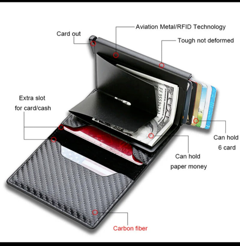 Geldbeutel Slim Wallet Mit RFID Schutz Mini Geldbörse Kartenetui Portemonnaie
