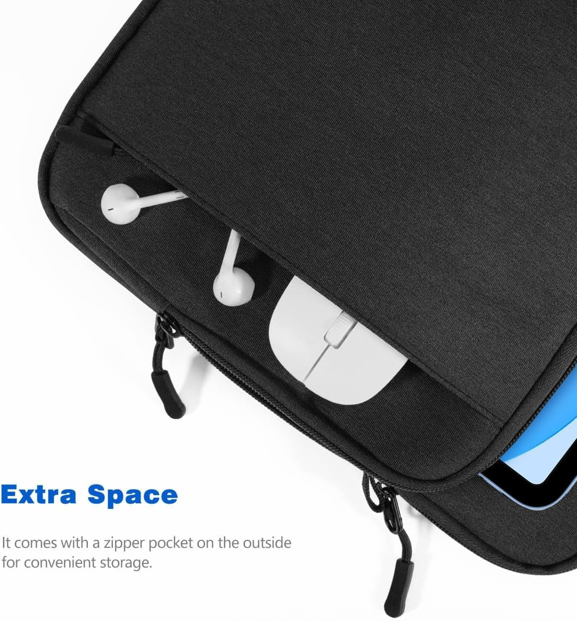 Dadanism 9-11 Zoll Tablet Organisator Tasche Mit Schultergurt Für Ipad Pro/Air 11", Ipad (A16) 11", Ipad 10. Gen 10,9", Ipad 9/8/7. Gen 10,2", Ipad Air 5/4, Galaxy Tab A9+ 11",Tab M11 11",Schwarz+Grau