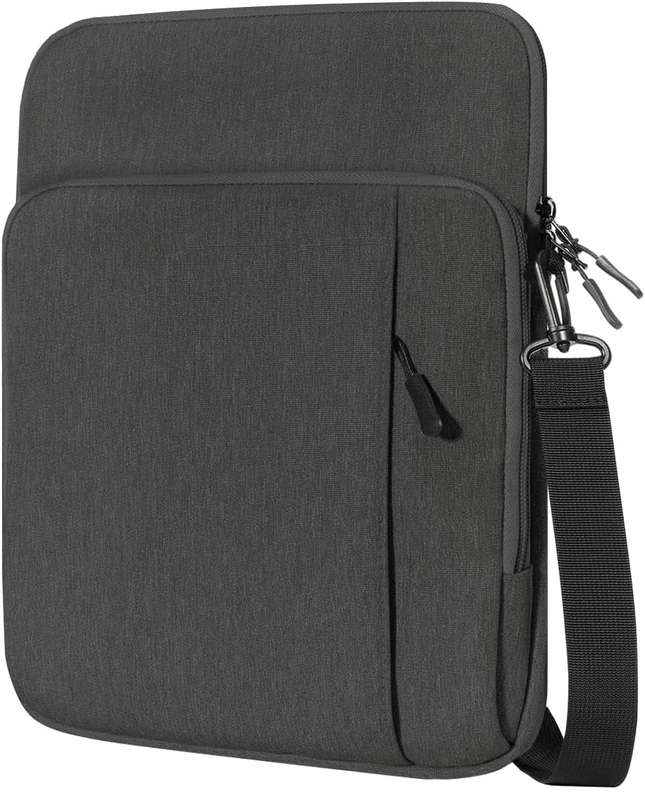 Dadanism 9-11 Zoll Tablet Organisator Tasche Mit Schultergurt Für Ipad Pro/Air 11", Ipad (A16) 11", Ipad 10. Gen 10,9", Ipad 9/8/7. Gen 10,2", Ipad Air 5/4, Galaxy Tab A9+ 11",Tab M11 11",Schwarz+Grau