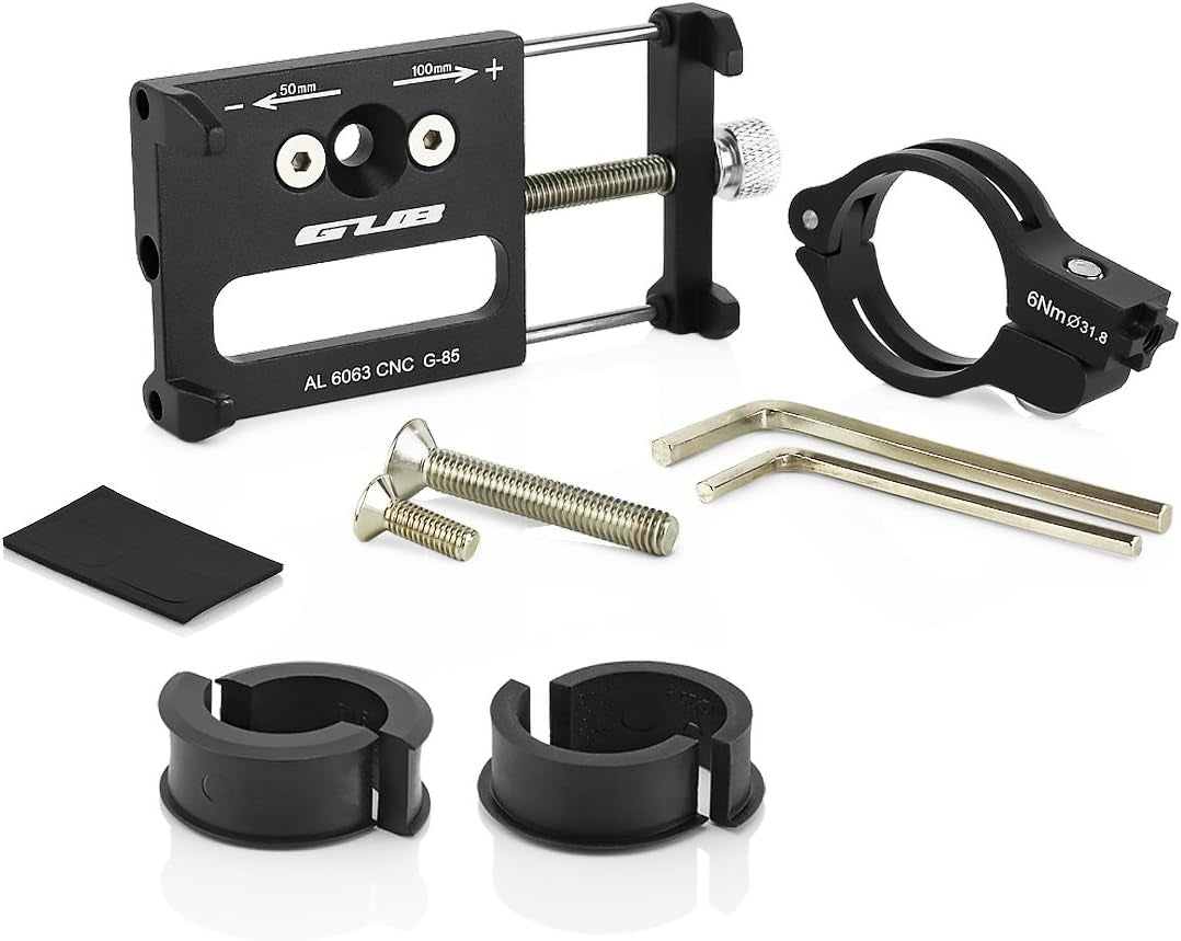 Fahrrad Handyhalterung Aluminium Motorrad Scooter Fahrrad E-Bike Universal Handy Halterung Schnellspanner Lenker Für Handy Halter Drehbar Für 4,7-7,2 Zoll Smartphone, Navi