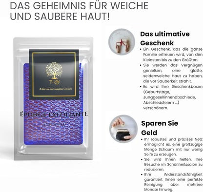 Afrikanisches Duschnetz, Djampe, Afrikanischer Peeling-Duschschwamm, Badehandschuh, Weich, Blumen-Waschlappen, XL, Badezubehör Für Damen Und Herren, Kinder, Körperpeeling-Netz